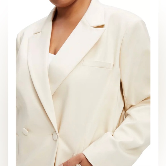 Good American Oversized The Boss 2.0 Double Breasted Blazer - NWT - Size 3 (L) - Picture 3 of 16